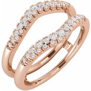 14K Rose 1/4 CTW Natural Diamond Ring Guard - BN & CO JEWELRY