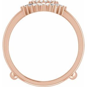 14K Rose 1/2 CTW Natural Diamond Ring Guard - BN & CO JEWELRY