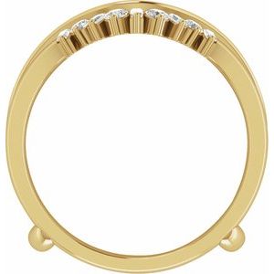 14K Yellow 3/8 CTW Natural Diamond Ring Guard - BN & CO JEWELRY