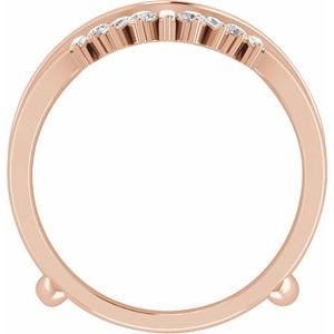 14K Rose 3/8 CTW Natural Diamond Ring Guard - BN & CO JEWELRY