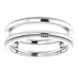 14K White Milgrain Ring Guard - BN & CO JEWELRY