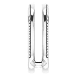 14K White Milgrain Ring Guard - BN & CO JEWELRY