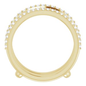 14K Yellow 1/3 CTW Natural Diamond Knife-Edge Ring Guard - BN & CO JEWELRY