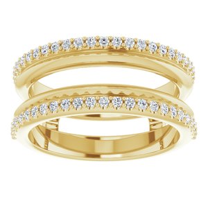 14K Yellow 1/3 CTW Natural Diamond Knife-Edge Ring Guard - BN & CO JEWELRY