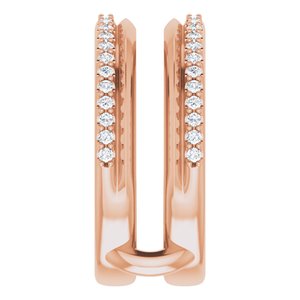 14K Rose 1/3 CTW Natural Diamond Knife-Edge Ring Guard - BN & CO JEWELRY