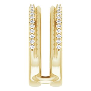 14K Yellow 1/3 CTW Natural Diamond Knife-Edge Ring Guard - BN & CO JEWELRY