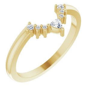 14K Yellow 1/10 CTW Natural Diamond Contour Band - BN & CO JEWELRY