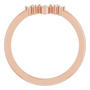 14K Rose 1/10 CTW Natural Diamond Contour Band - BN & CO JEWELRY