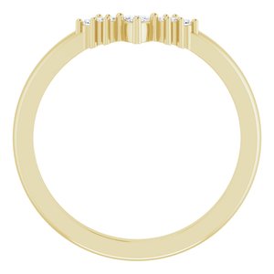 14K Yellow 1/10 CTW Natural Diamond Contour Band - BN & CO JEWELRY