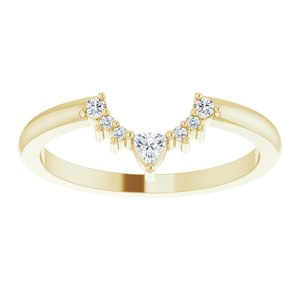 14K Yellow 1/10 CTW Natural Diamond Contour Band - BN & CO JEWELRY