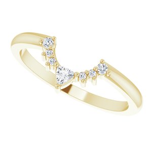 14K Yellow 1/10 CTW Natural Diamond Contour Band - BN & CO JEWELRY