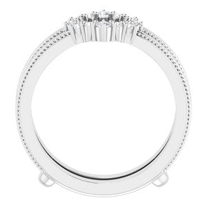 14K White 1/6 CTW Natural Diamond Ring Guard - BN & CO JEWELRY