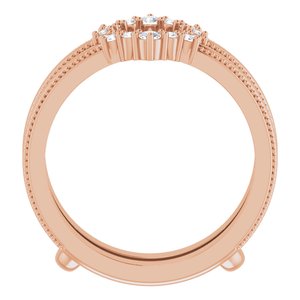 14K Rose 1/6 CTW Natural Diamond Ring Guard - BN & CO JEWELRY