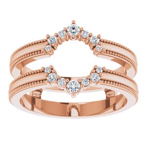 14K Rose 1/6 CTW Natural Diamond Ring Guard - BN & CO JEWELRY