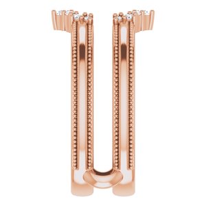14K Rose 1/6 CTW Natural Diamond Ring Guard - BN & CO JEWELRY