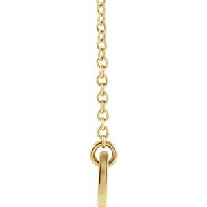 14K Yellow 26x4.7 mm Bar 18" Necklace - BN & CO JEWELRY