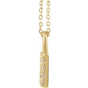 14K Yellow 1/2 CTW Natural Diamond Lock 16-18" Necklace - BN & CO JEWELRY