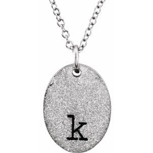 Sterling Silver 12.75x9.5 mm Engravable Oval Pendant - BN & CO JEWELRY