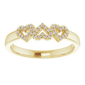 14K Yellow .08 CTW Diamond Heart Ring - BN & CO JEWELRY