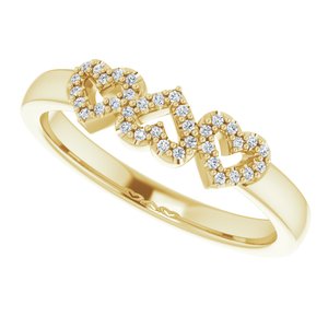 14K Yellow .08 CTW Diamond Heart Ring - BN & CO JEWELRY