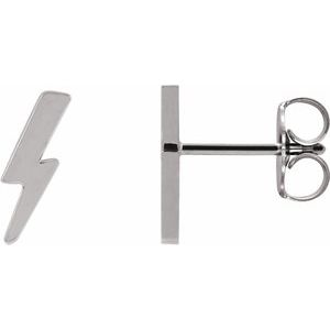 Sterling Silver Tiny Lightning Bolt Earrings - BN & CO JEWELRY