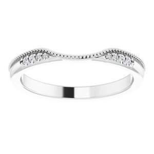 Platinum .04 CTW Natural Diamond Milgrain Contour Band - BN & CO JEWELRY