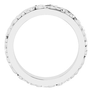 10K White 5 mm Sculptural Band Size 6 - BN & CO JEWELRY