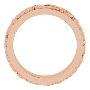 14K Rose 5 mm Sculptural Band Size 6 - BN & CO JEWELRY