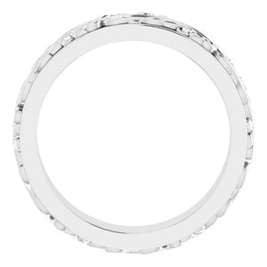 Platinum 5 mm Sculptural Band Size 8 - BN & CO JEWELRY