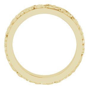 10K Yellow 5 mm Sculptural Band Size 7.5 - BN & CO JEWELRY