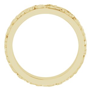 14K Yellow 5 mm Sculptural Band Size 8.5 - BN & CO JEWELRY