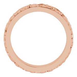 14K Rose 5 mm Sculptural Band Size 8.5 - BN & CO JEWELRY