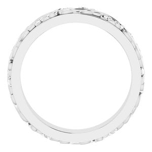 10K White 5 mm Sculptural Band Size 9 - BN & CO JEWELRY