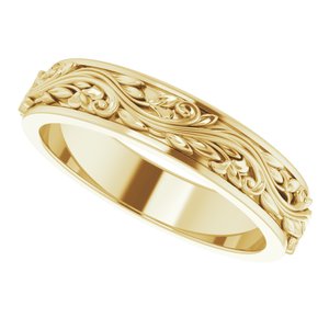 14K Yellow 5 mm Sculptural Band Size 10 - BN & CO JEWELRY