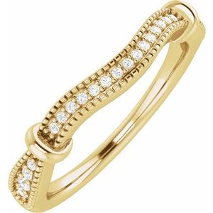 14K Yellow 1/8 CTW Matching Diamond Band - BN & CO JEWELRY