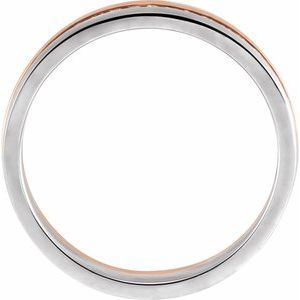 14K Rose/White 1/3 CTW Light Brown Natural Diamond 6mm Band Size 11 - BN & CO JEWELRY