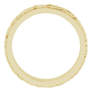 14K Yellow 5 mm Sculptural Band Size 11 - BN & CO JEWELRY