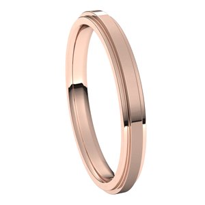 10K Rose 2.5 mm Flat Comfort Fit Edge Band Size 5.5 - BN & CO JEWELRY