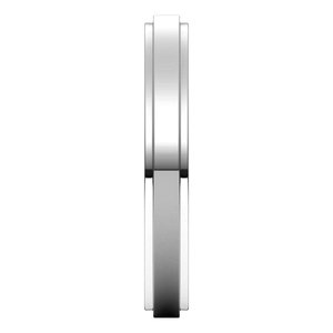 14K White 3 mm Flat Comfort Fit Edge Band Size 6.5 - BN & CO JEWELRY