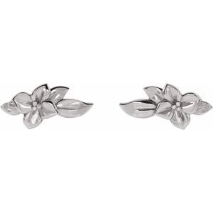 Sterling Silver Flower Earrings - BN & CO JEWELRY