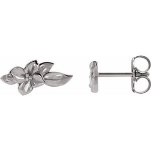 Sterling Silver Flower Earrings - BN & CO JEWELRY