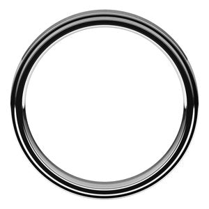 14K White 4 mm Flat Comfort Fit Edge Band Size 14.5 - BN & CO JEWELRY