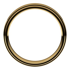 18K Yellow 4 mm Flat Comfort Fit Edge Band Size 9 - BN & CO JEWELRY