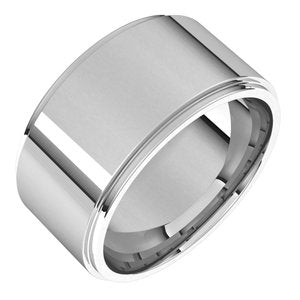 Sterling Silver 10 mm Flat Comfort Fit Edge Band Size 11.5 - BN & CO JEWELRY