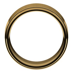 14K Yellow 10 mm Flat Comfort Fit Edge Band Size 7 - BN & CO JEWELRY