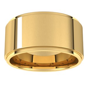 14K Yellow 10 mm Flat Comfort Fit Edge Band Size 9 - BN & CO JEWELRY