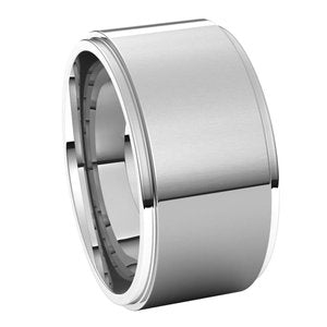 Sterling Silver 10 mm Flat Comfort Fit Edge Band Size 11.5 - BN & CO JEWELRY
