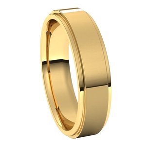 14K Yellow 5 mm Flat Comfort Fit Edge Band Size 11 - BN & CO JEWELRY