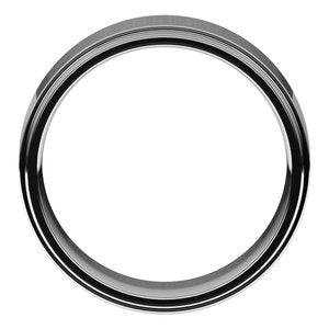 Continuum Sterling Silver 7 mm Flat Comfort Fit Edge Band - BN & CO JEWELRY