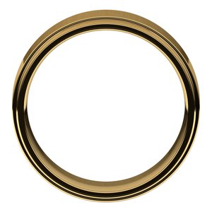 14K Yellow 7 mm Flat Comfort Fit Edge Band - BN & CO JEWELRY